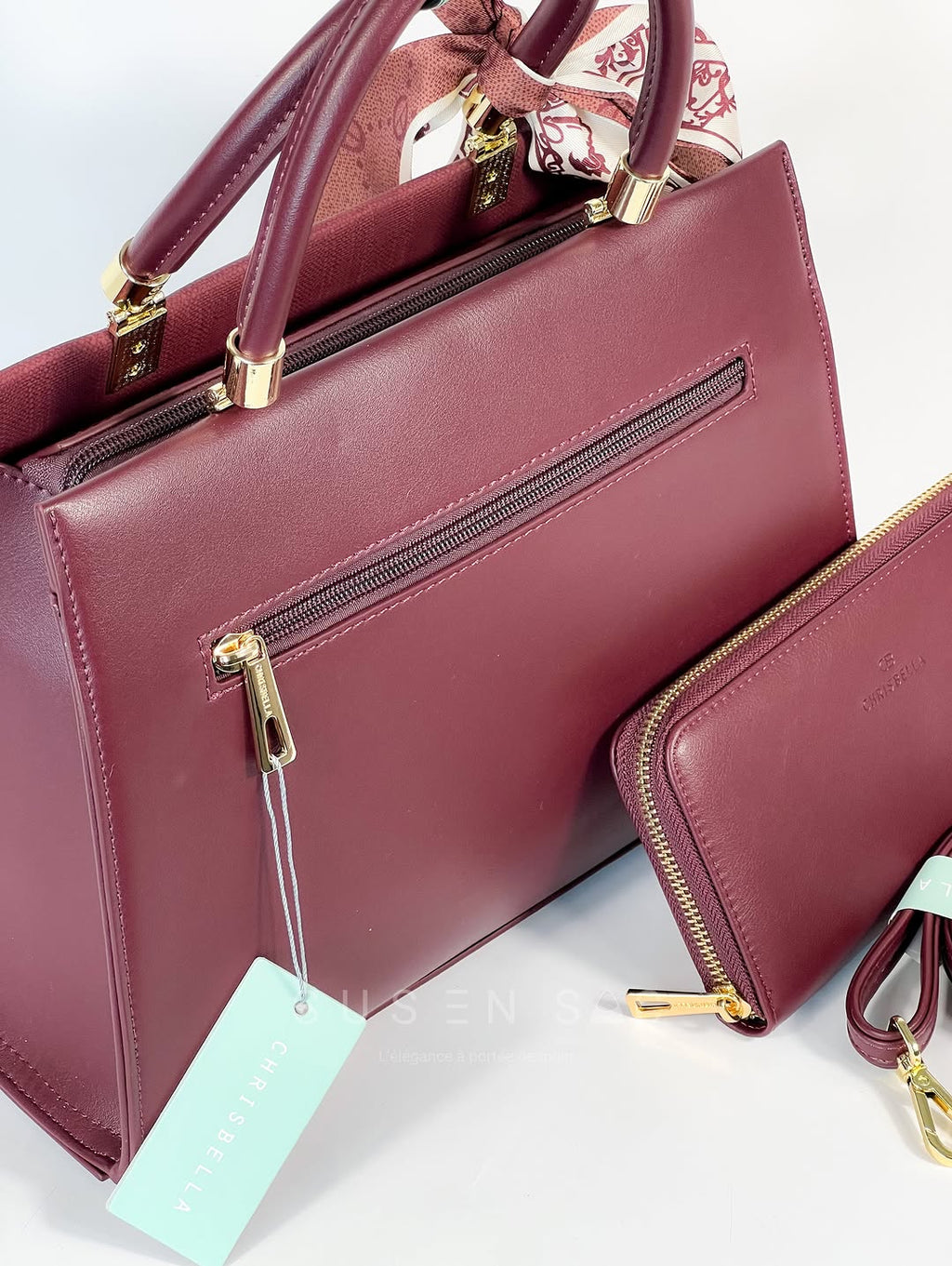 Sac CHRISBELLA – Élégance Structurée & Pochette Assortie