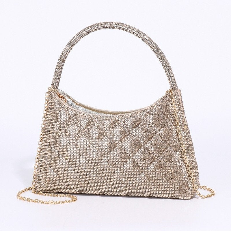 Chrisbella Mini Baguette Cristaux — Sac de soirée scintillant