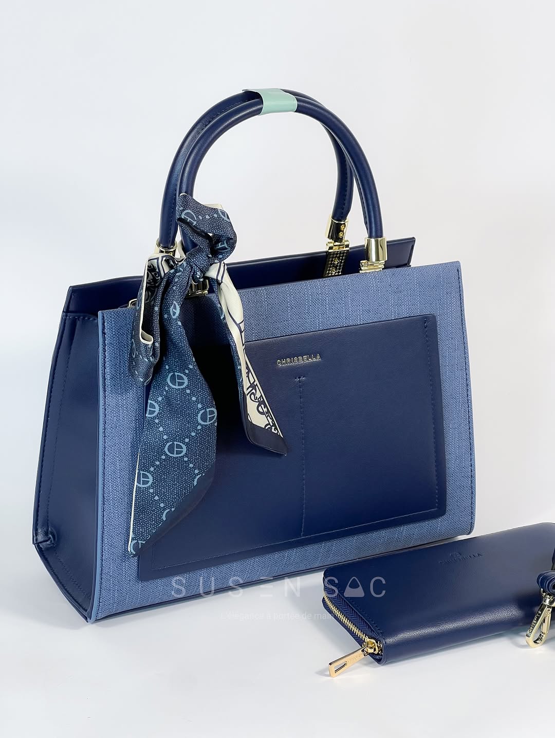 Sac CHRISBELLA – Élégance Structurée & Pochette Assortie