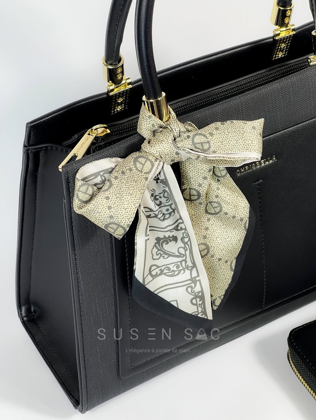 Sac CHRISBELLA – Élégance Structurée & Pochette Assortie