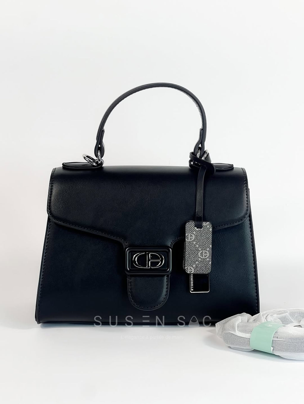 Sac à Main Chrisbella Élégance Structurée – Fermoir Signature & Bandoulière Amovible