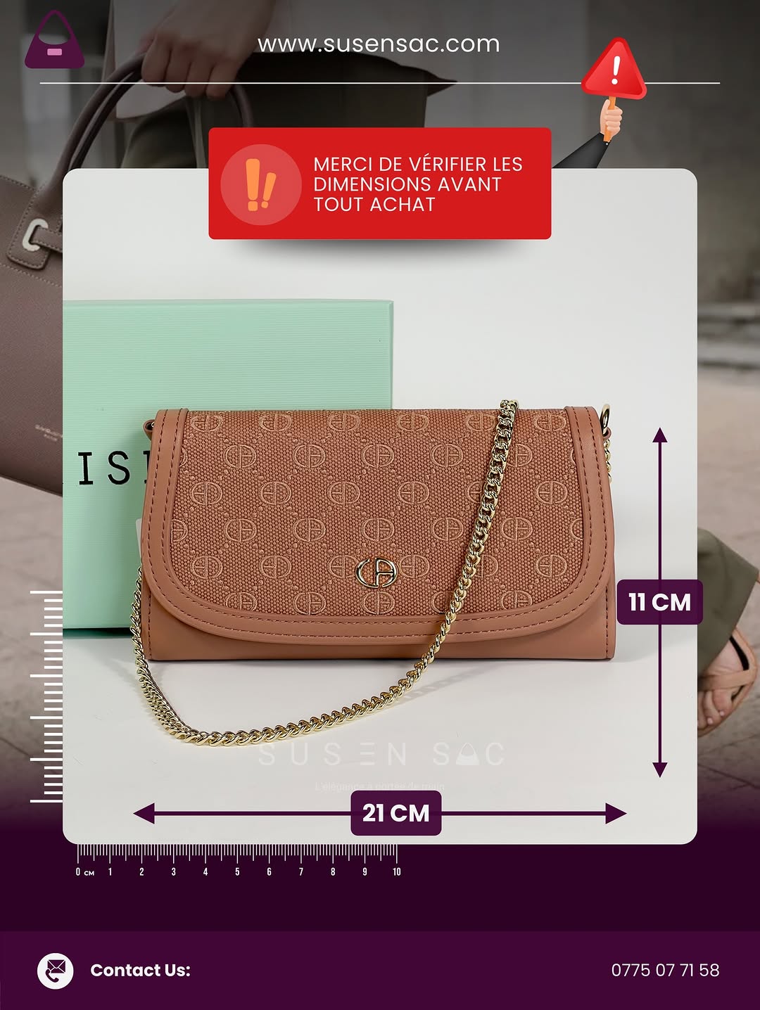 Sac Bandoulière Chrisbella Signature – Chaîne Élégante & Fermoir Raffiné