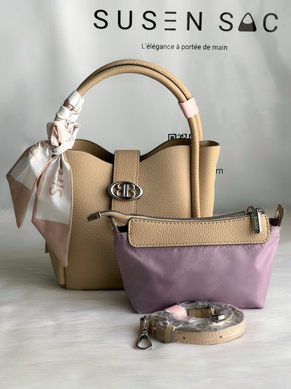 Sac à main structuré avec pochette intérieure – Design moderne et raffiné