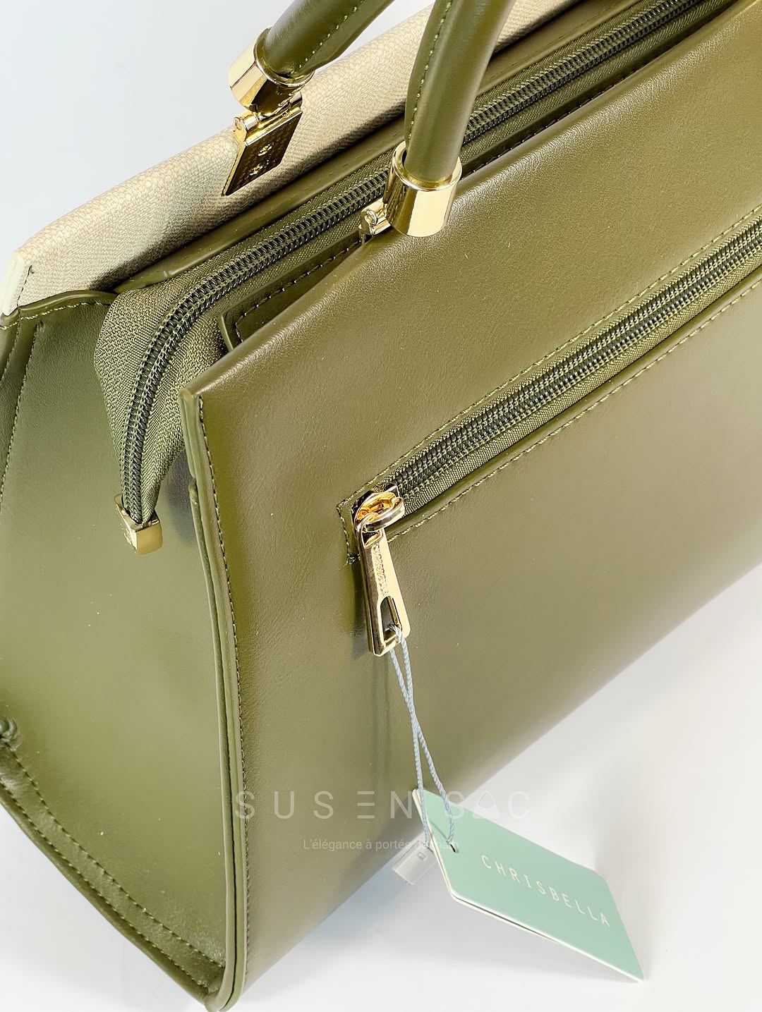 Sac CHRISBELLA – Élégance Structurée & Pochette Assortie