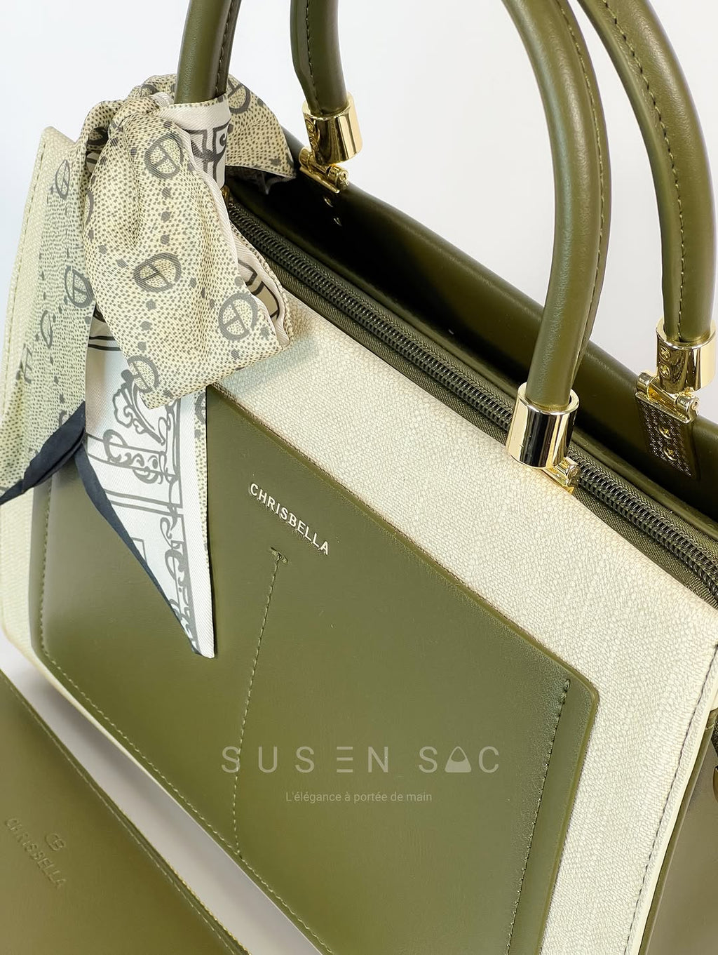 Sac CHRISBELLA – Élégance Structurée & Pochette Assortie