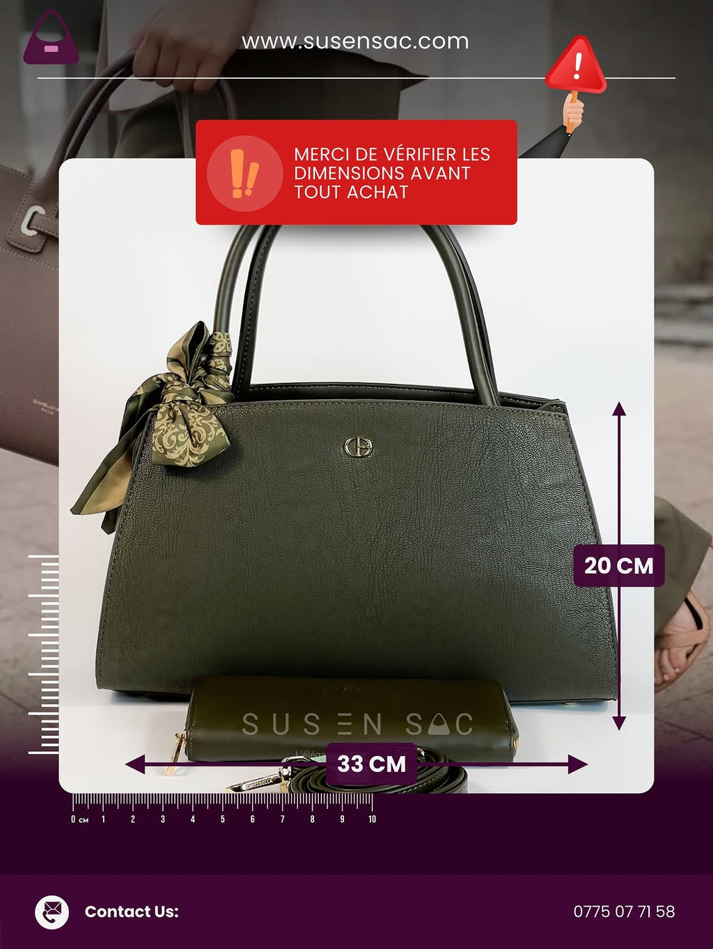 Sac à Main CHRISBELLA – Élégance Structurée & Duo Pratique