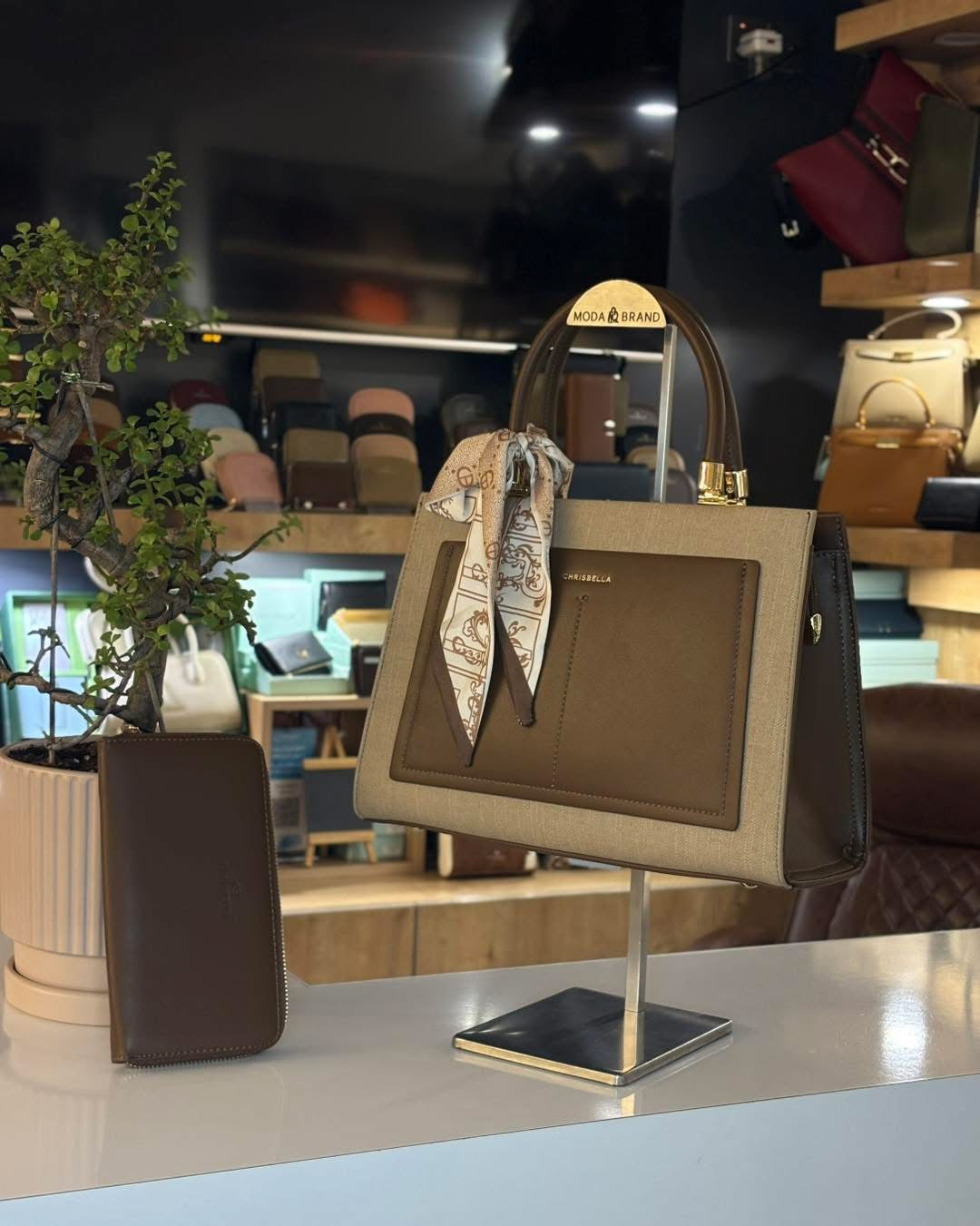 Sac CHRISBELLA – Élégance Structurée & Pochette Assortie