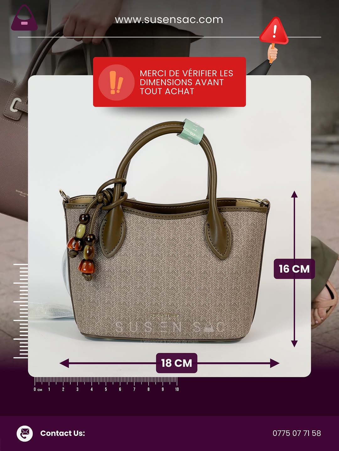 Sac à Main CHRISBELLA – Élégance Structurée & Détails Raffinés