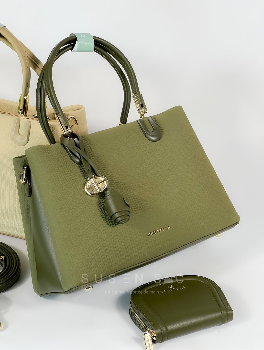 Sac CHRISBELLA – Élégance Structurée & Pochette Assortie