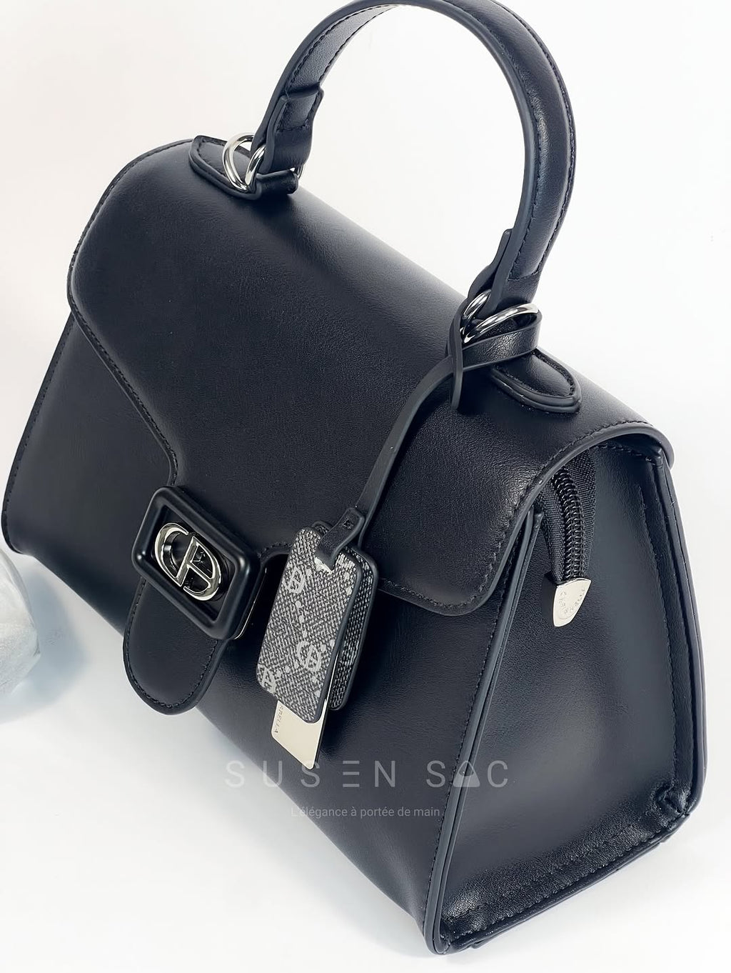 Sac à Main Chrisbella Élégance Structurée – Fermoir Signature & Bandoulière Amovible