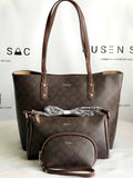 Sac à Main BAGCO 3 Pièces – Grand Sac Cabas + Bandoulière + Pochette Élégante