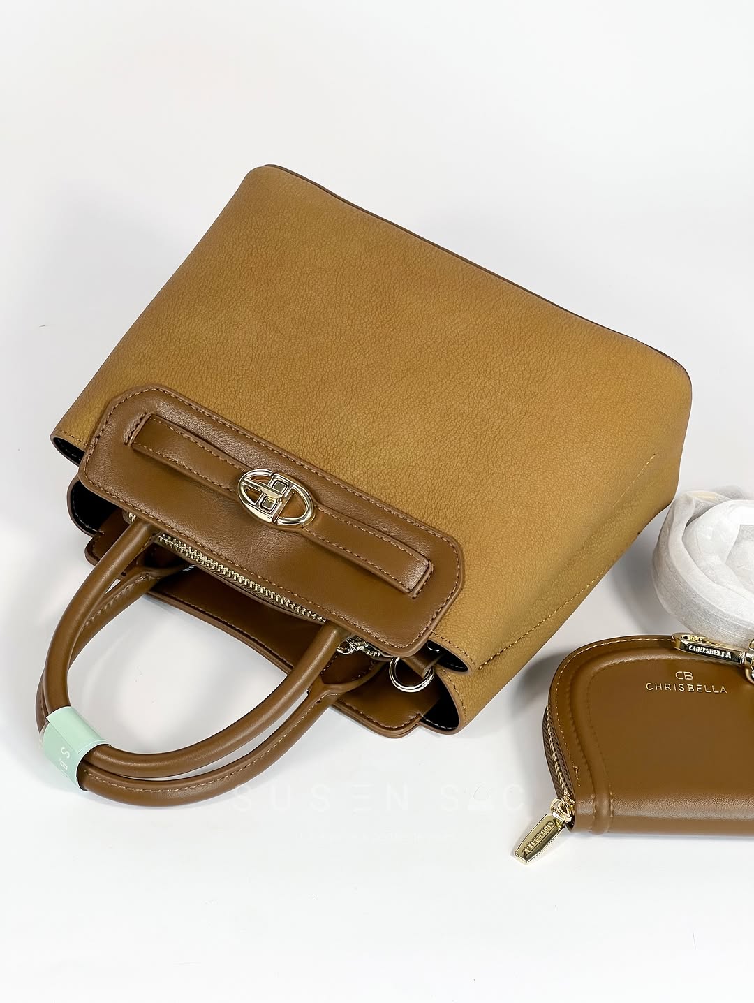 Sac CHRISBELLA – Élégance Structurée & Pochette Assortie