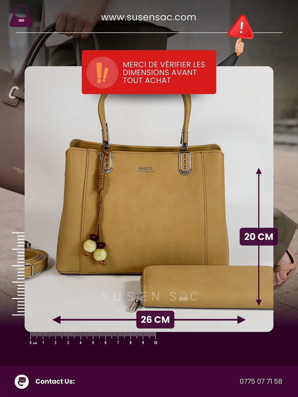 Sac à Main BAGCO – Élégance Structurée & Détails Raffinés