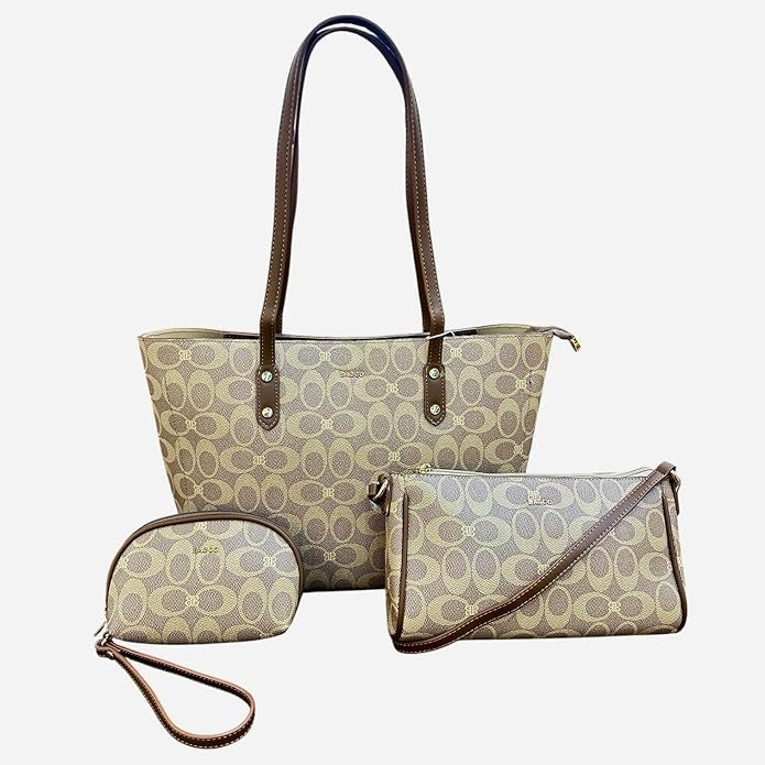 Sac à Main BAGCO 3 Pièces – Grand Sac Cabas + Bandoulière + Pochette Élégante
