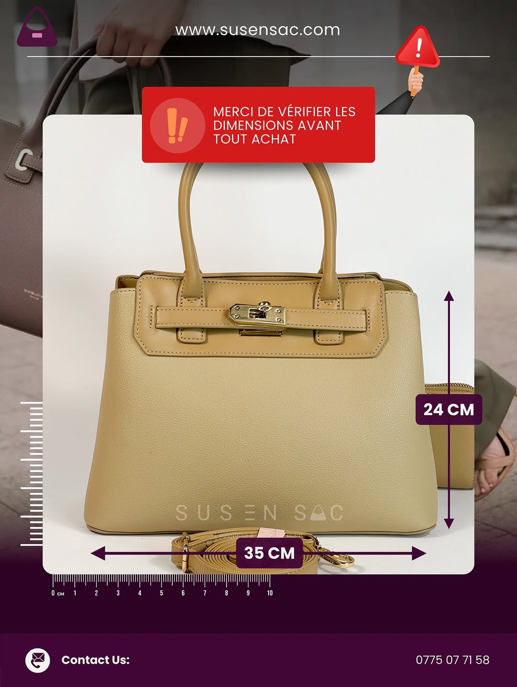 Sac à Main BAGCO – Élégance Structurée & Ensemble Pratique