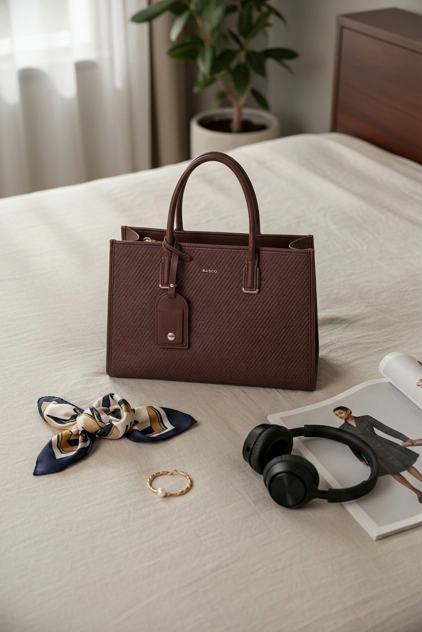 Sac à main BAGCO élégant avec pochette assortie