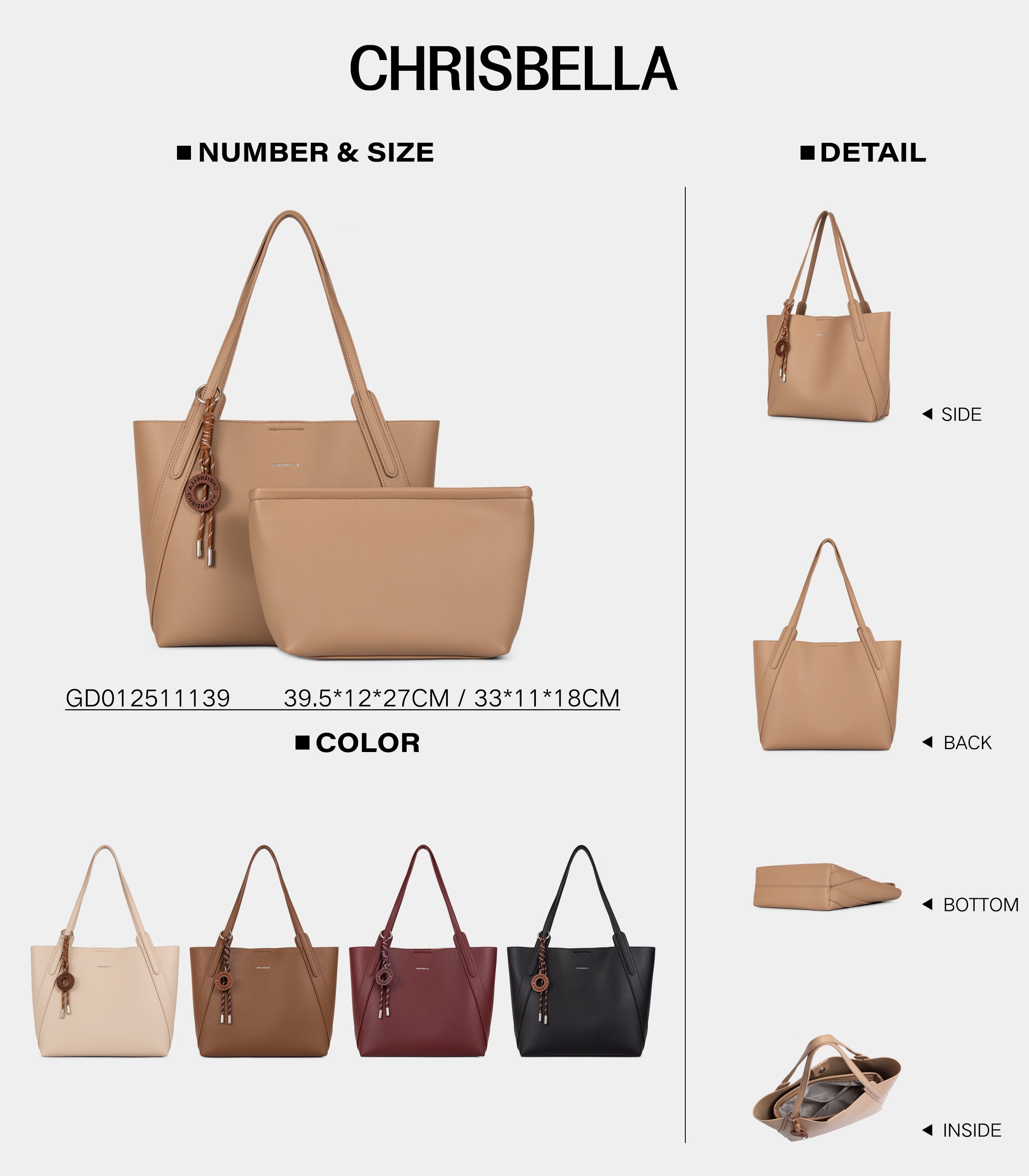 Sac à main Chrisbella avec pochette